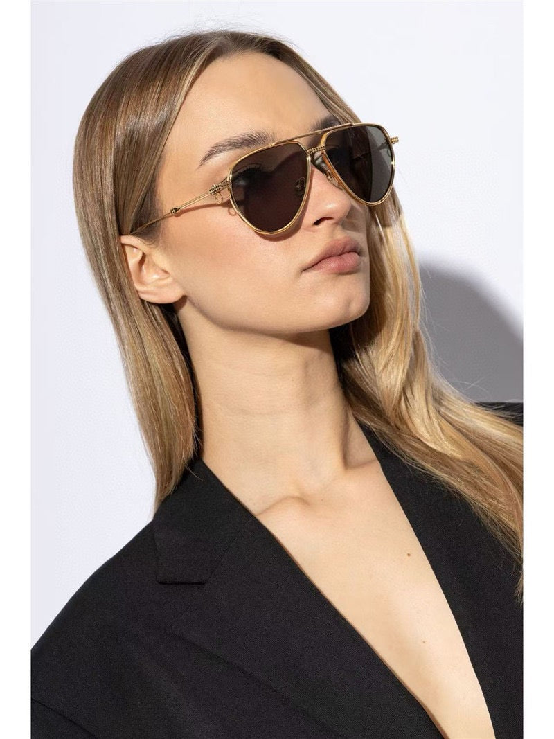 Valentino V-Stud II Titanium Aviator Unisex Sunglasses✨