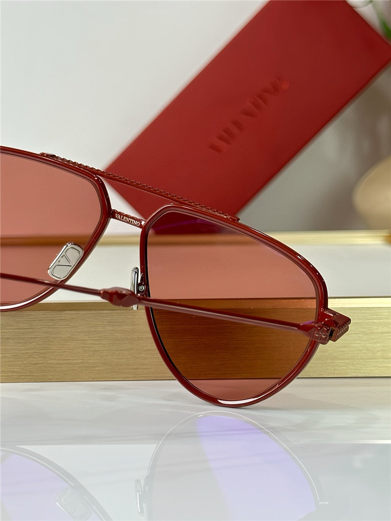 Valentino V-Stud II Titanium Aviator Unisex Sunglasses✨