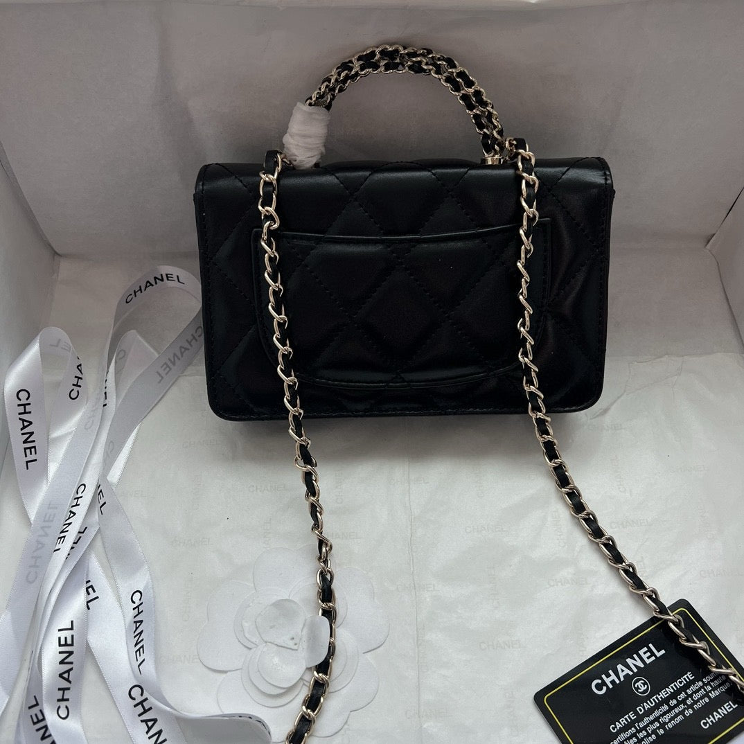 CHANEL Mini Rectangle Crystal Top Handle Flap Bag 23A Collection 2-SIZES ✨