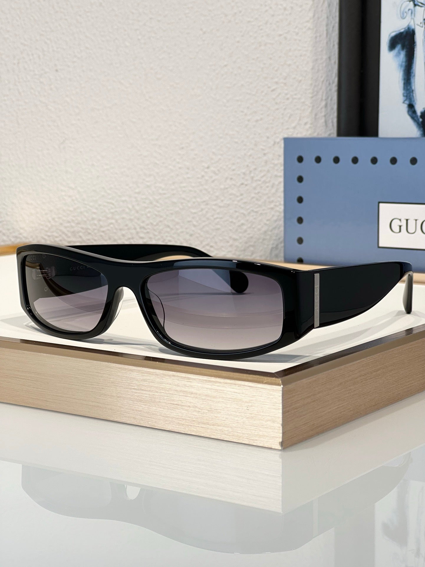 Gucci Men's GG1492S Plastic Rectangle Sunglasses ✨