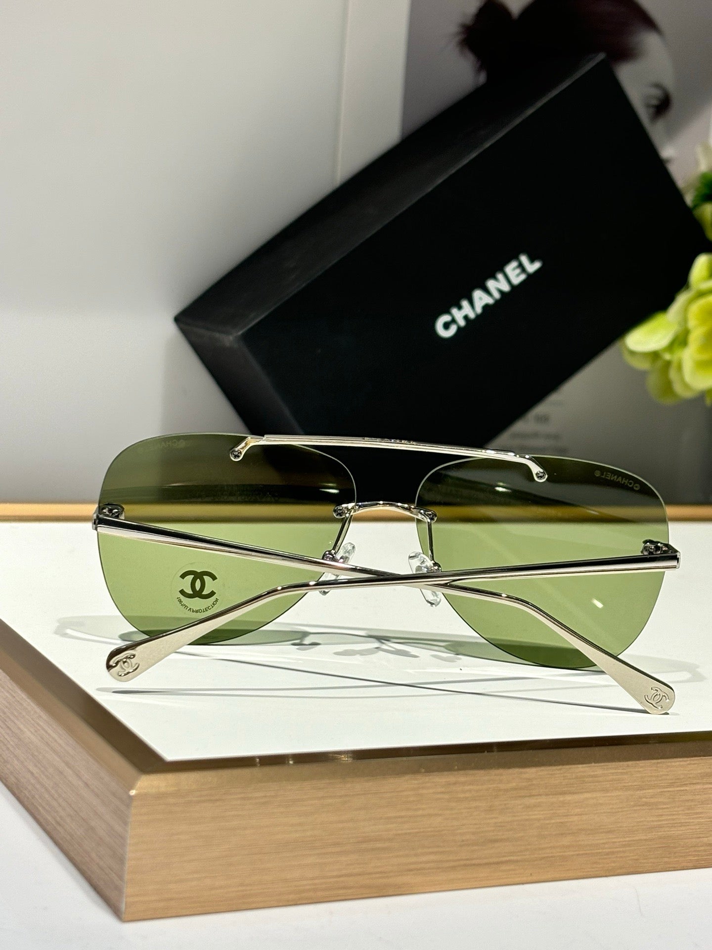 CHANEL 4285T  Aviator Pilot Women's Titanium Sunglasses  ✨$910