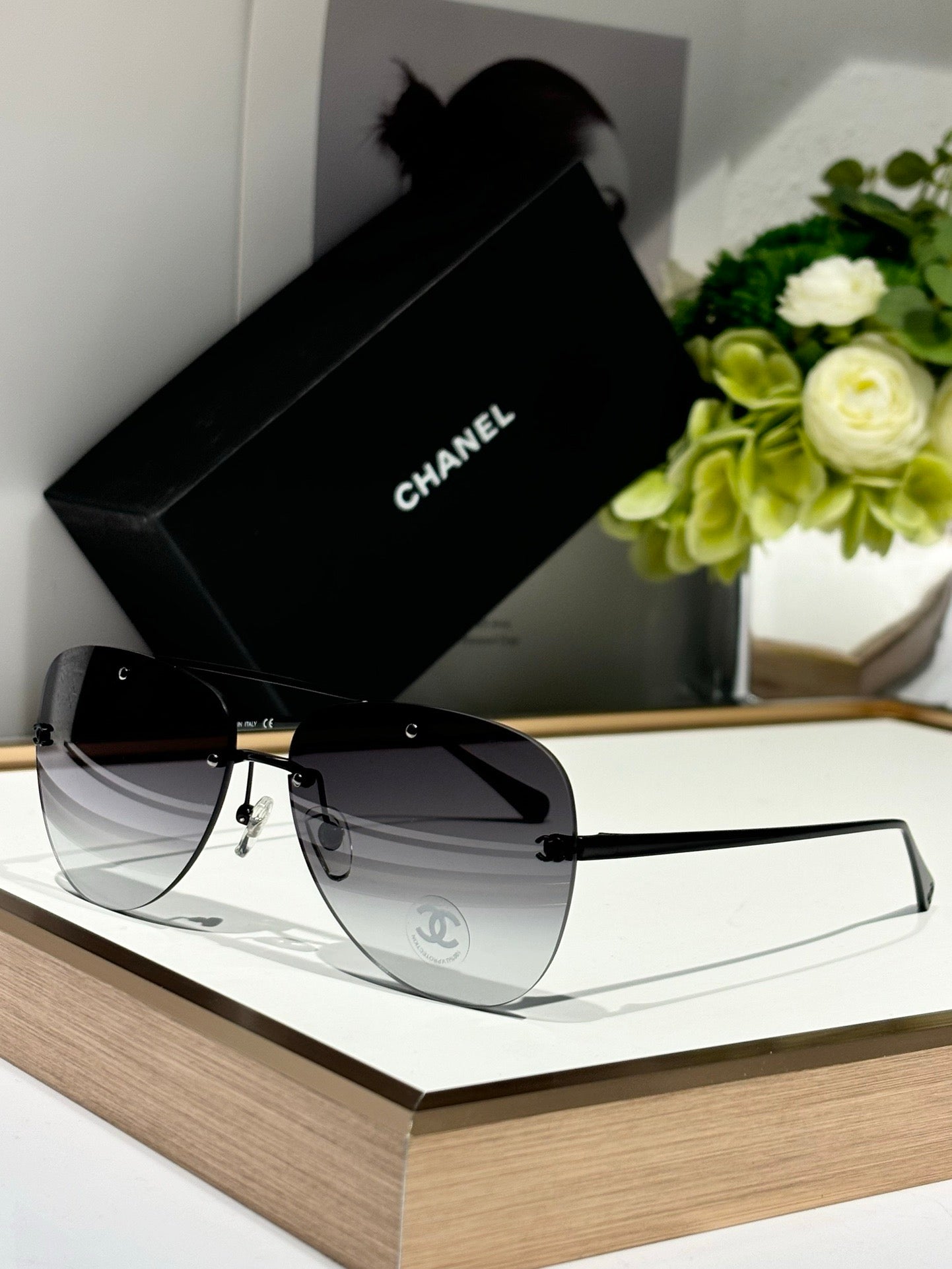 CHANEL 4285T  Aviator Pilot Women's Titanium Sunglasses  ✨$910