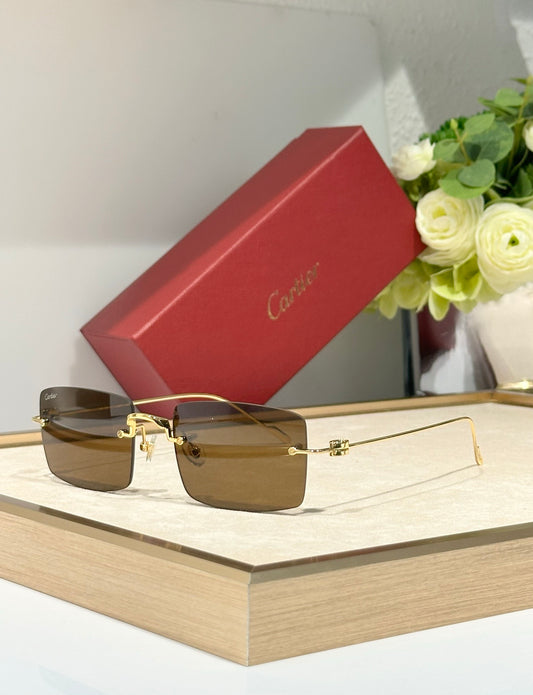 Cartier™ CT0367S 002 54 - Gold-Silver Unisex Sunglasses Precious 🐆 $11.000