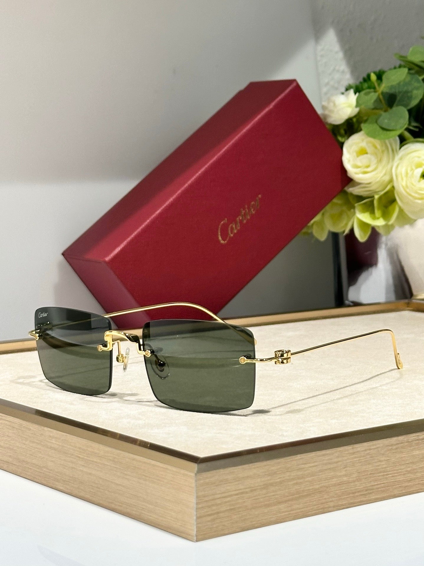 Cartier™ CT0367S 002 54 - Gold-Silver Unisex Sunglasses Precious 🐆 $11.000