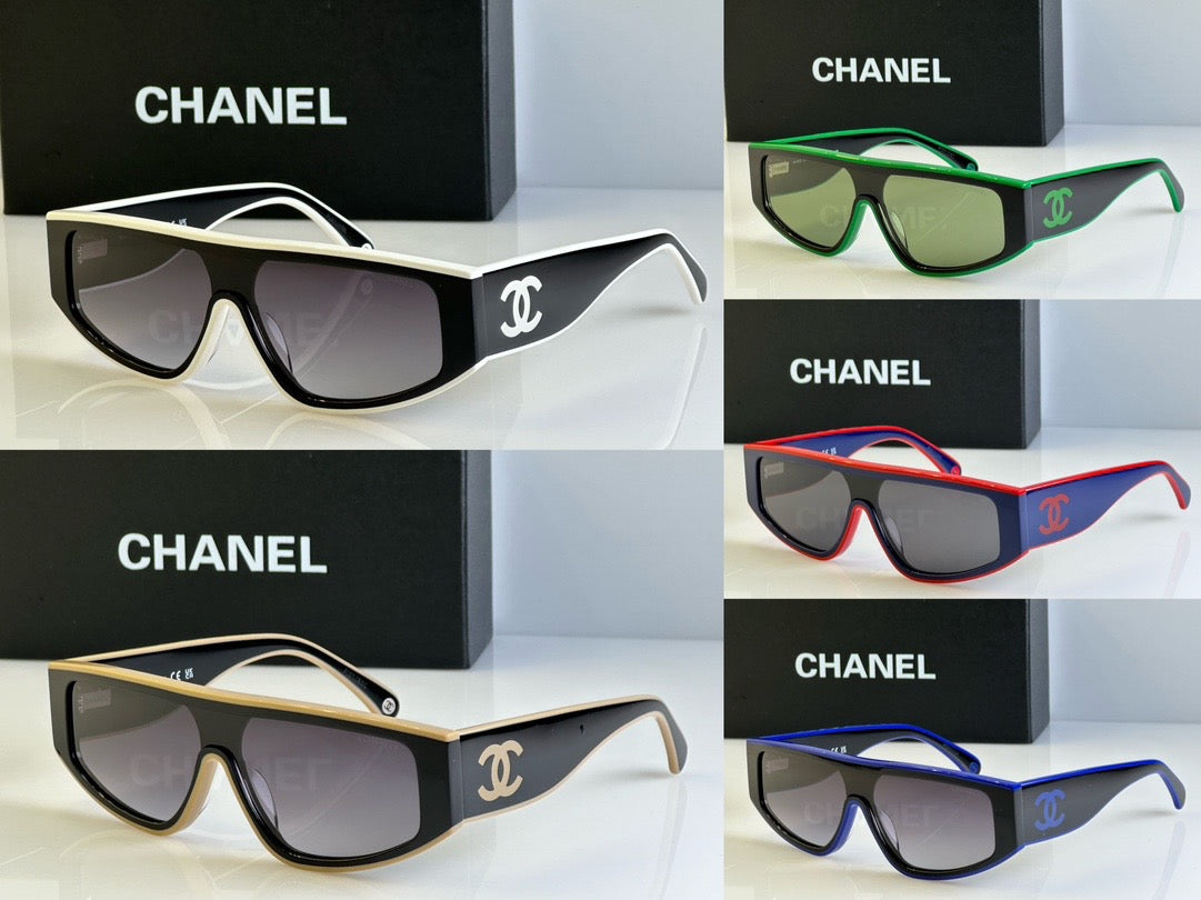 2024 CHANEL SHIELD 6057  Rectangle Women's Acetate Sunglasses  ✨