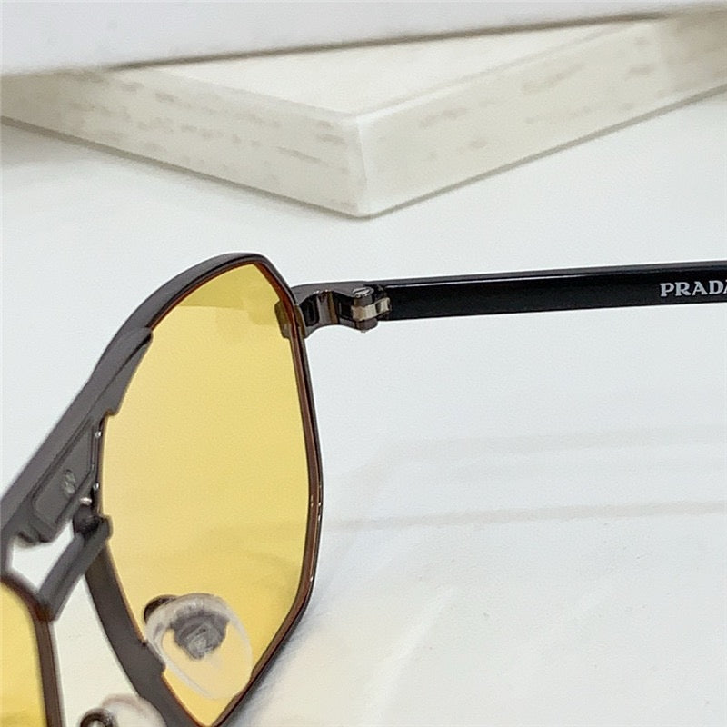 PRADA SPR 58Y Rectangle shape  Metal Sunglasses Unisex  🟥