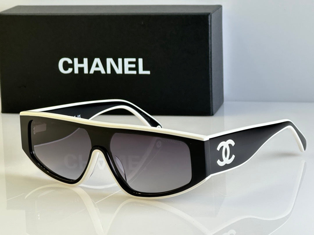 2024 CHANEL SHIELD 6057  Rectangle Women's Acetate Sunglasses  ✨