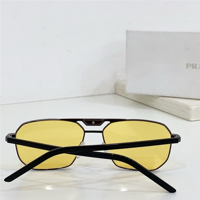 PRADA SPR 58Y Rectangle shape  Metal Sunglasses Unisex  🟥