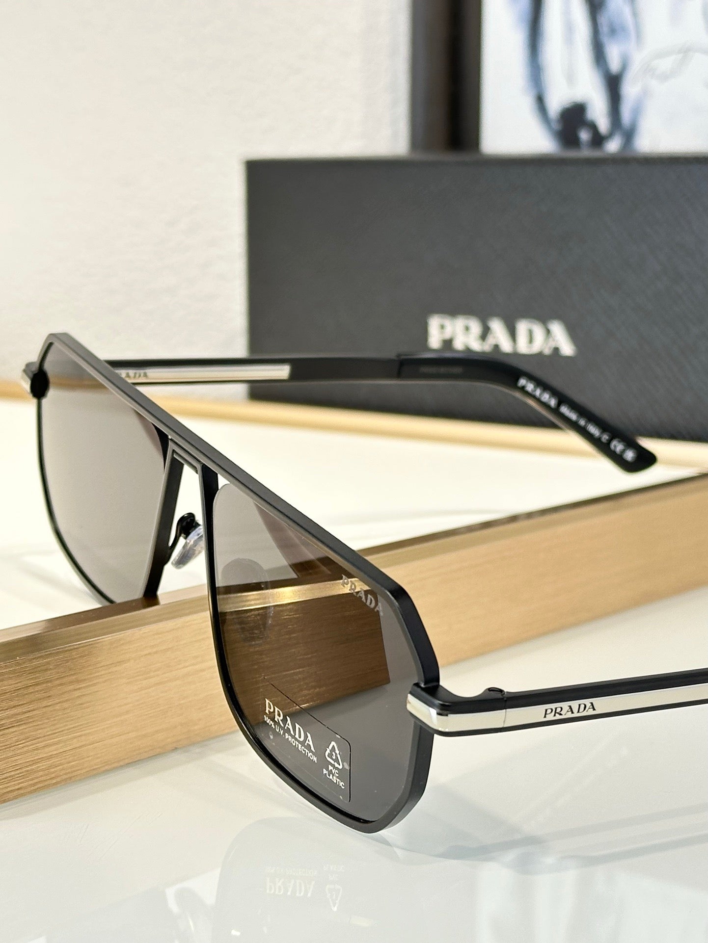 PRADA PR A53S Men's Pillow Sunglasses 🟥