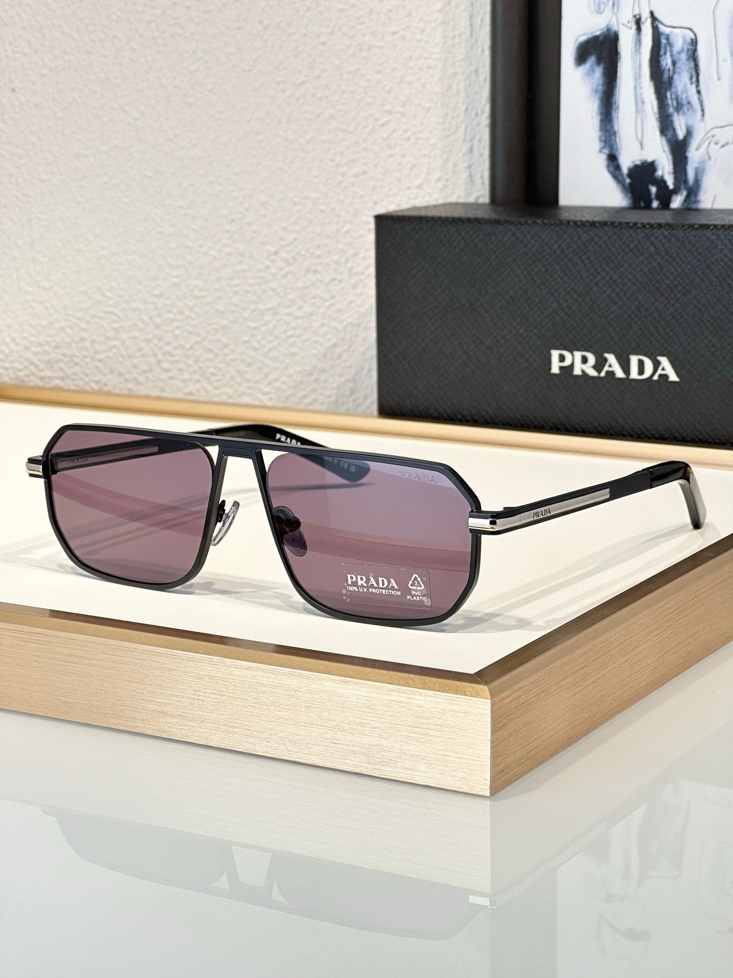 PRADA PR A53S Men's Pillow Sunglasses 🟥