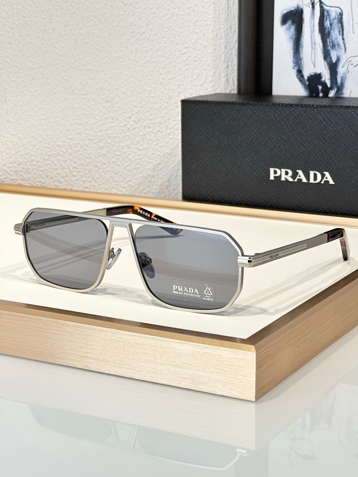 PRADA PR A53S Men's Pillow Sunglasses 🟥