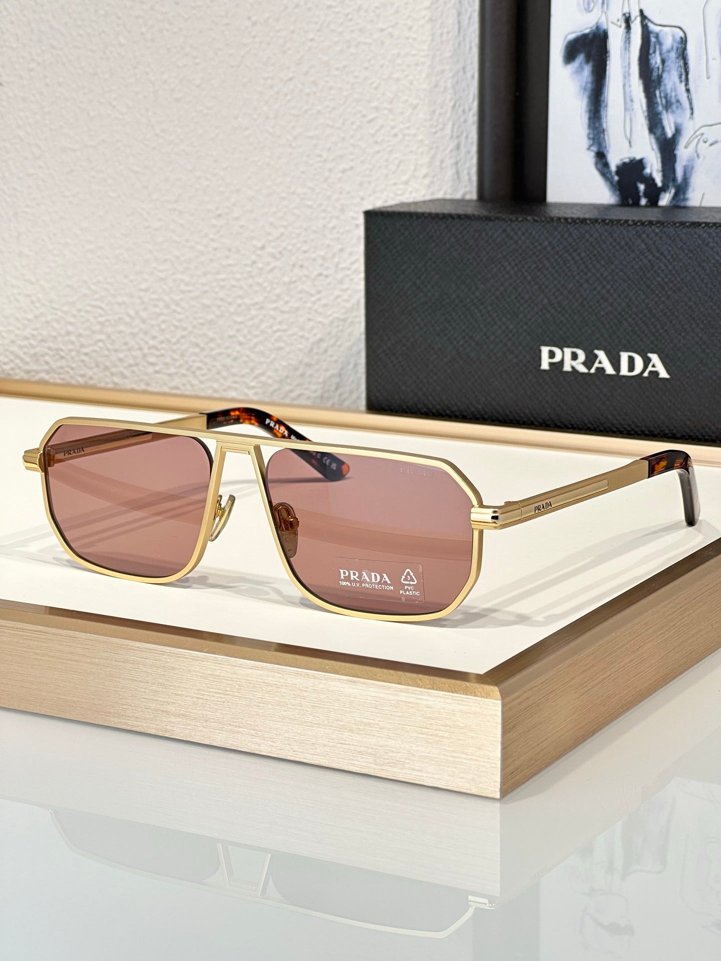 PRADA PR A53S Men's Pillow Sunglasses 🟥