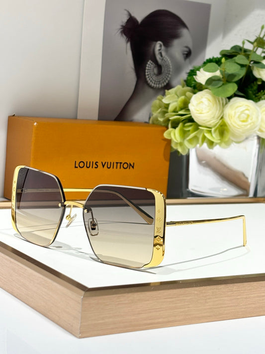 Louis Vuitton Z1994U LV Moon Metal Square Sunglasses Women's Sunglasses ✨