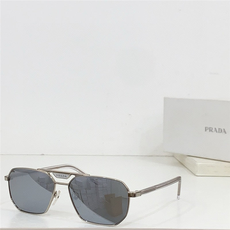 PRADA SPR 58Y Rectangle shape  Metal Sunglasses Unisex  🟥