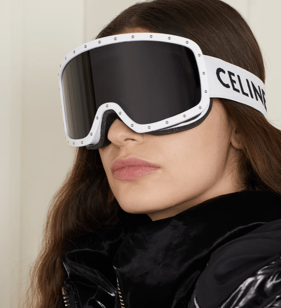 Studded ski goggles