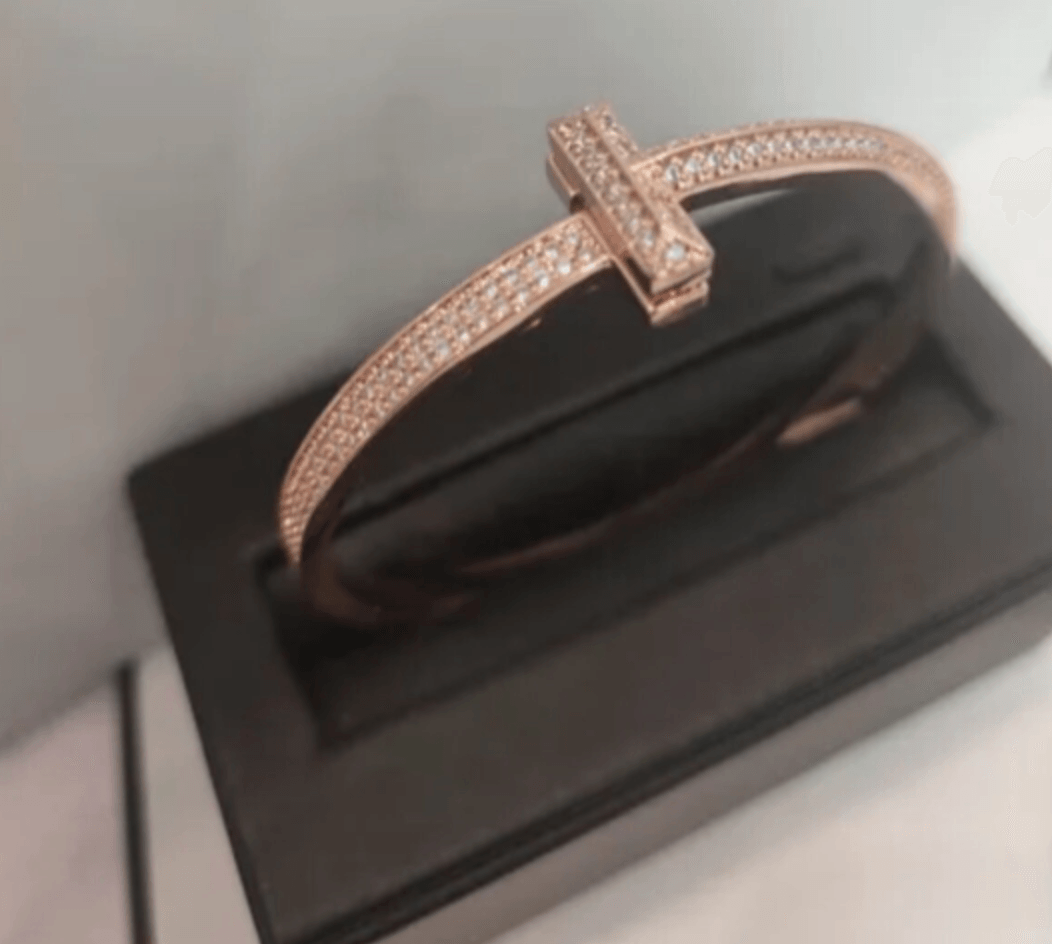 Tiffany&Co 18k gold plated Unisex Love Couple Hinged Style Bangle lock bracelets silver rose yellow gold 9 models with box fits 17cm-6.69inch✨ - buyonlinebehappy
