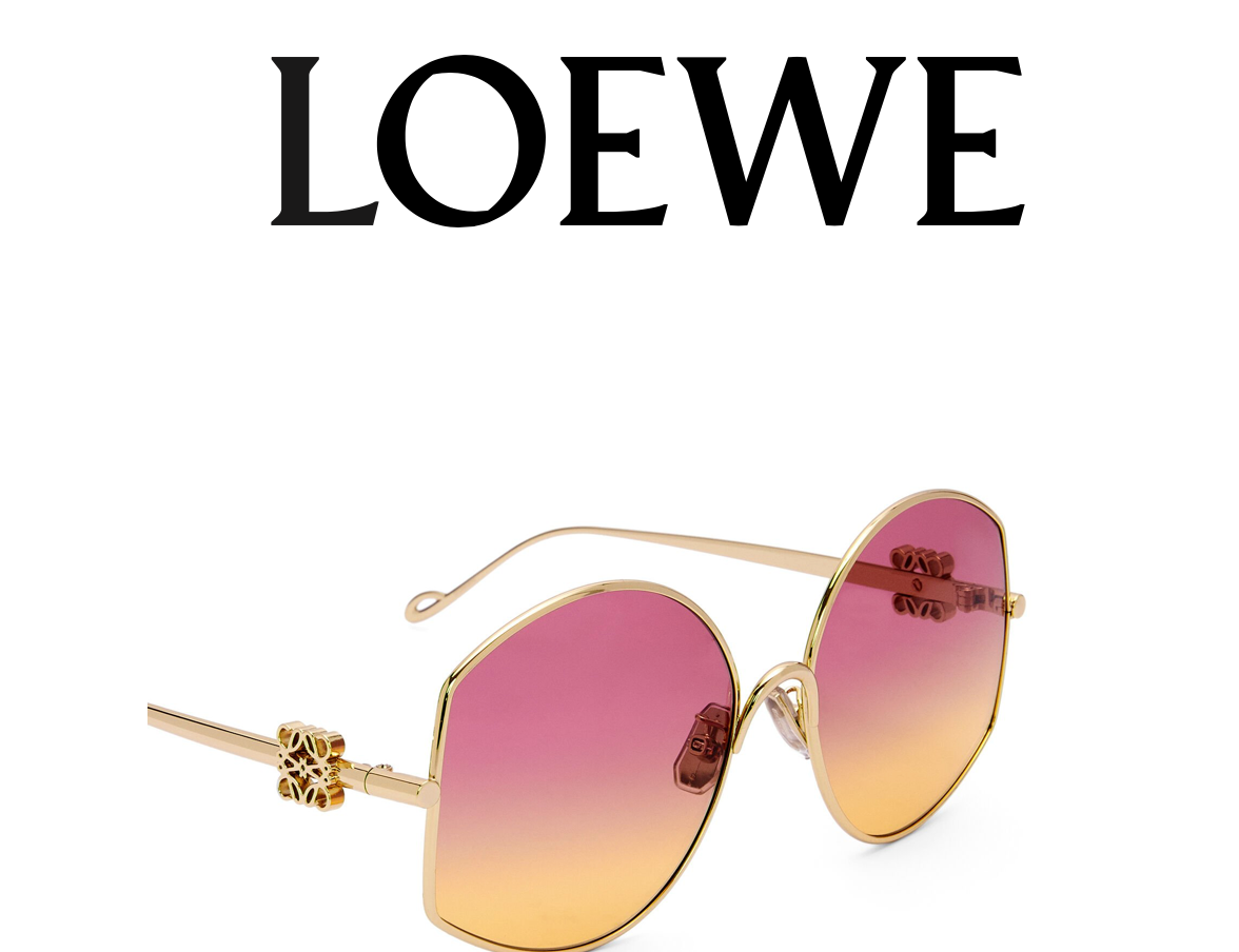 New Season 2024 LOEWE Oversize sunglasses in metal  🖤 - buyonlinebehappy