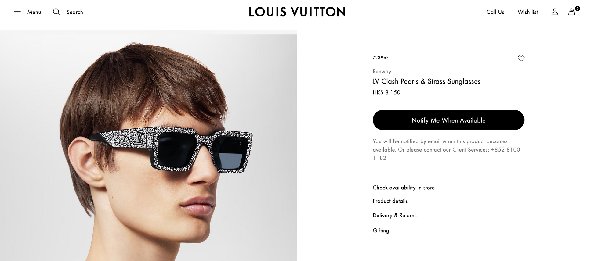 Louis Vuitton Z2396E Runway LV Clash Pearls & Strass Sunglasses✨ - buyonlinebehappy