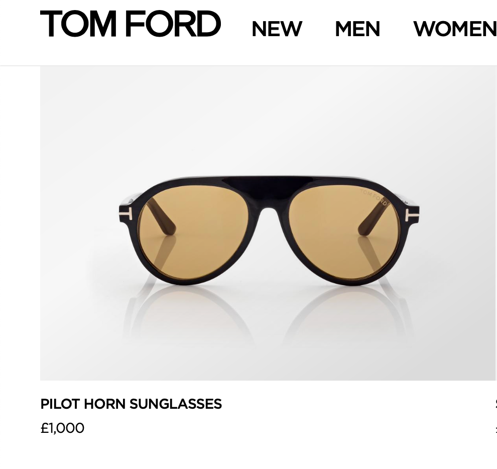 TOM FORD Pilot Horn TF1047 Private Collection Sunglasses $1100 ✨ - buyonlinebehappy