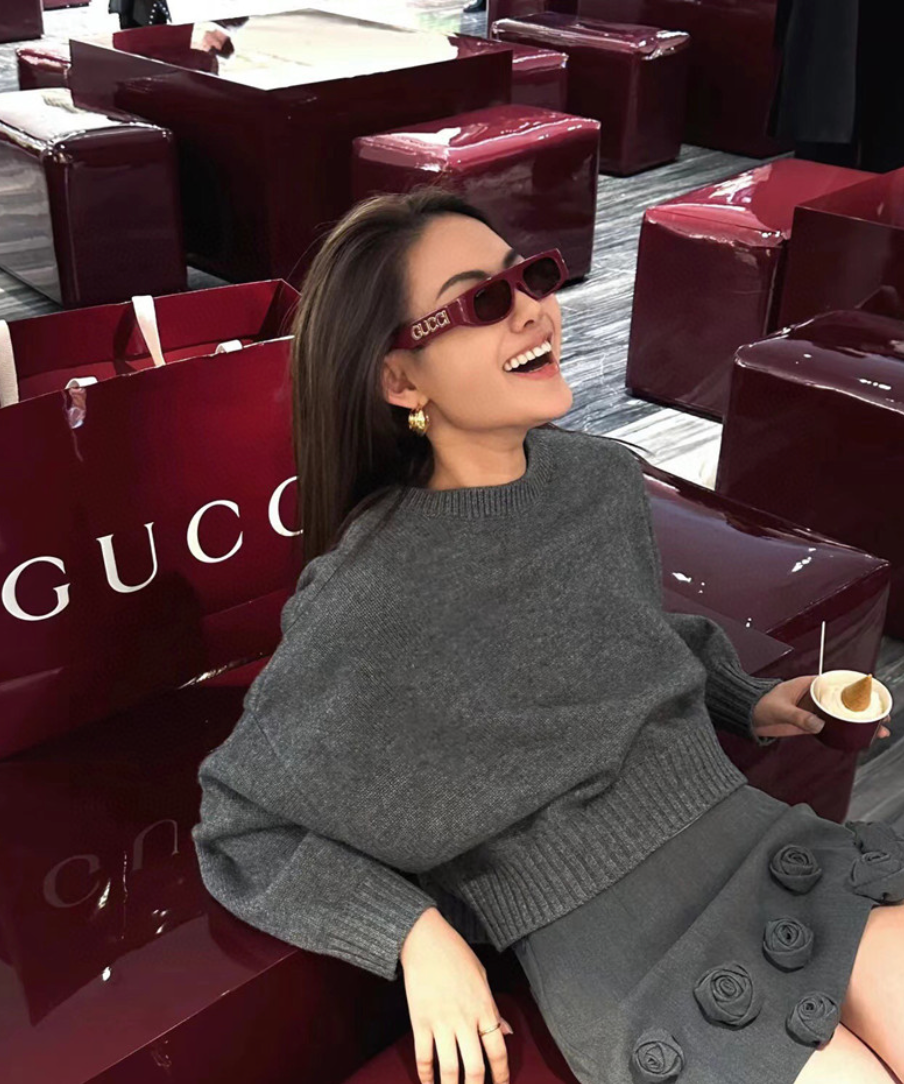 GUCCI GEOMETRIC SHAPED FRAME GG1771S Women's Sunglasses ✨ - buyonlinebehappy