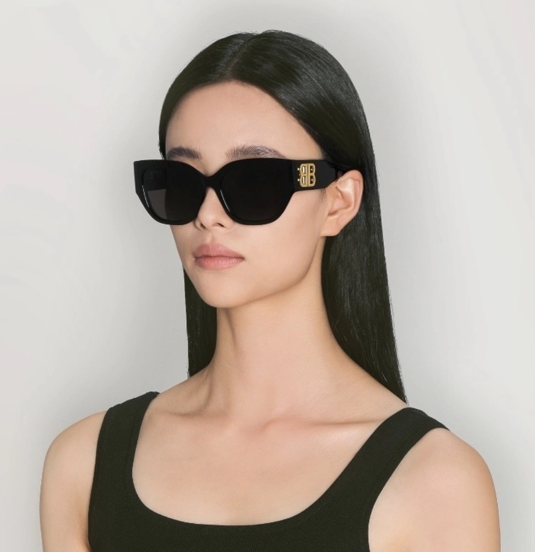 BALENCIAGA BB0323SK 003 acetate Sunglasses 🖤 - buyonlinebehappy