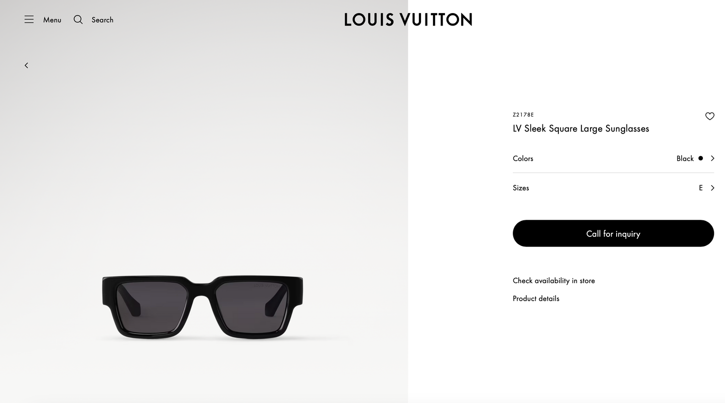 Louis Vuitton Z2178E LV Sleek Square Large Sunglasses ✨