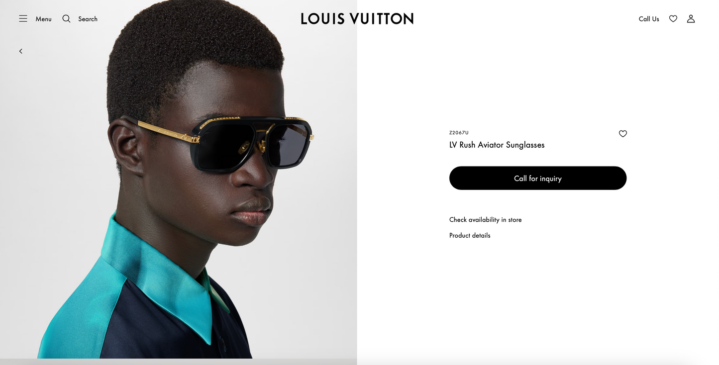 Louis Vuitton Z2067U LV Rush Aviator Sunglasses ✨