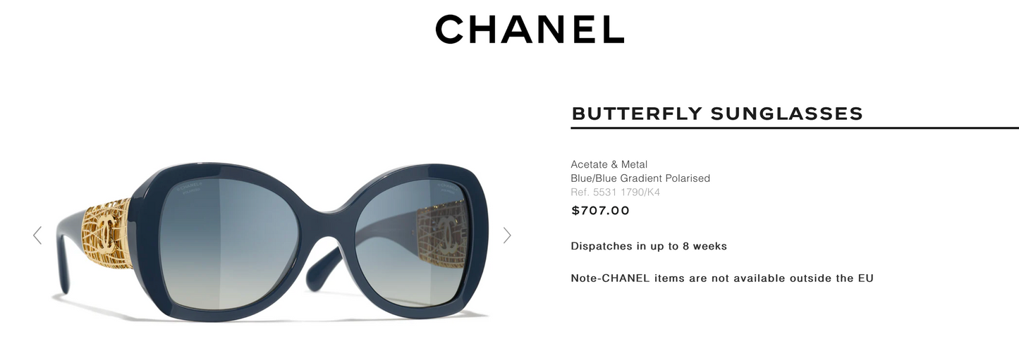 CHANEL 5135 Butterfly Sunglasses  ✨$770